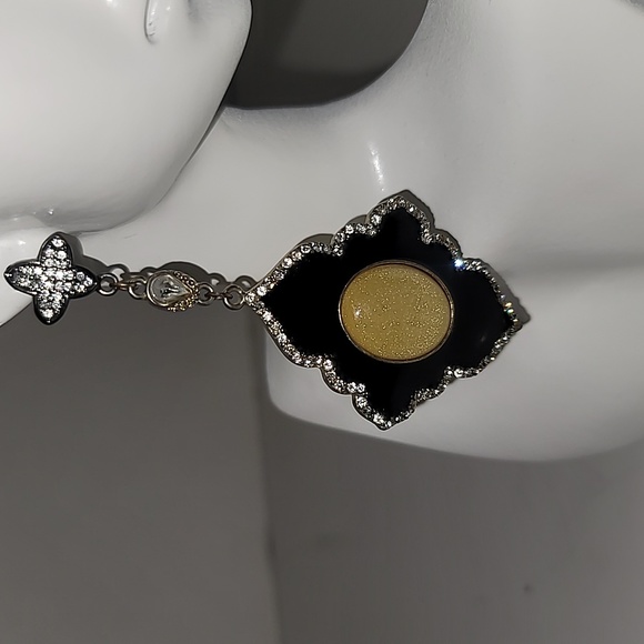 Drop Earrings Enamel  Rhinestone - Picture 3 of 3